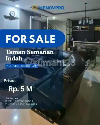 Dijual Segera Rumah 4 lt. Taman Semanan Indah Full Furnish