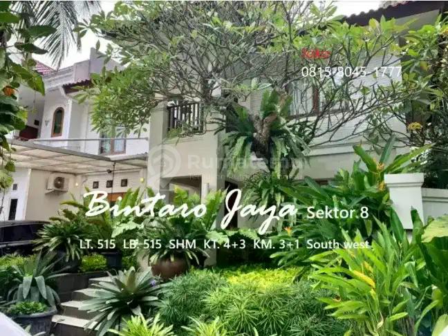 Dijual Cepat  Villa Bali Tropical House with Pool at Bintaro Jaya Sektor 8, Tangerang Selatan.