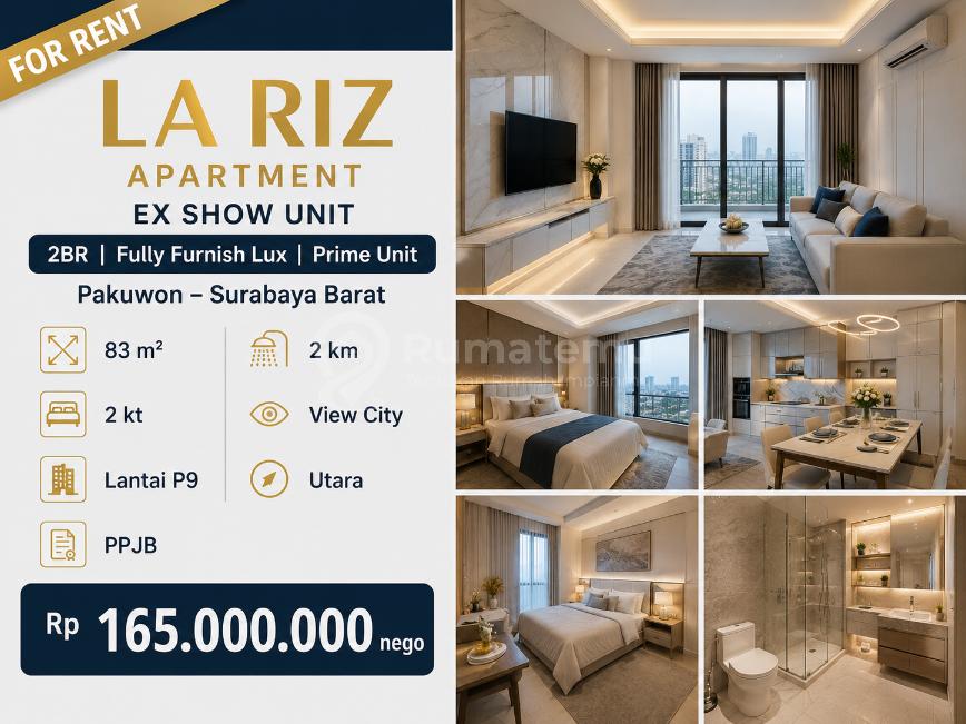 Sewa Apartemen La Riz 2 Bedroom 2 Bathroom