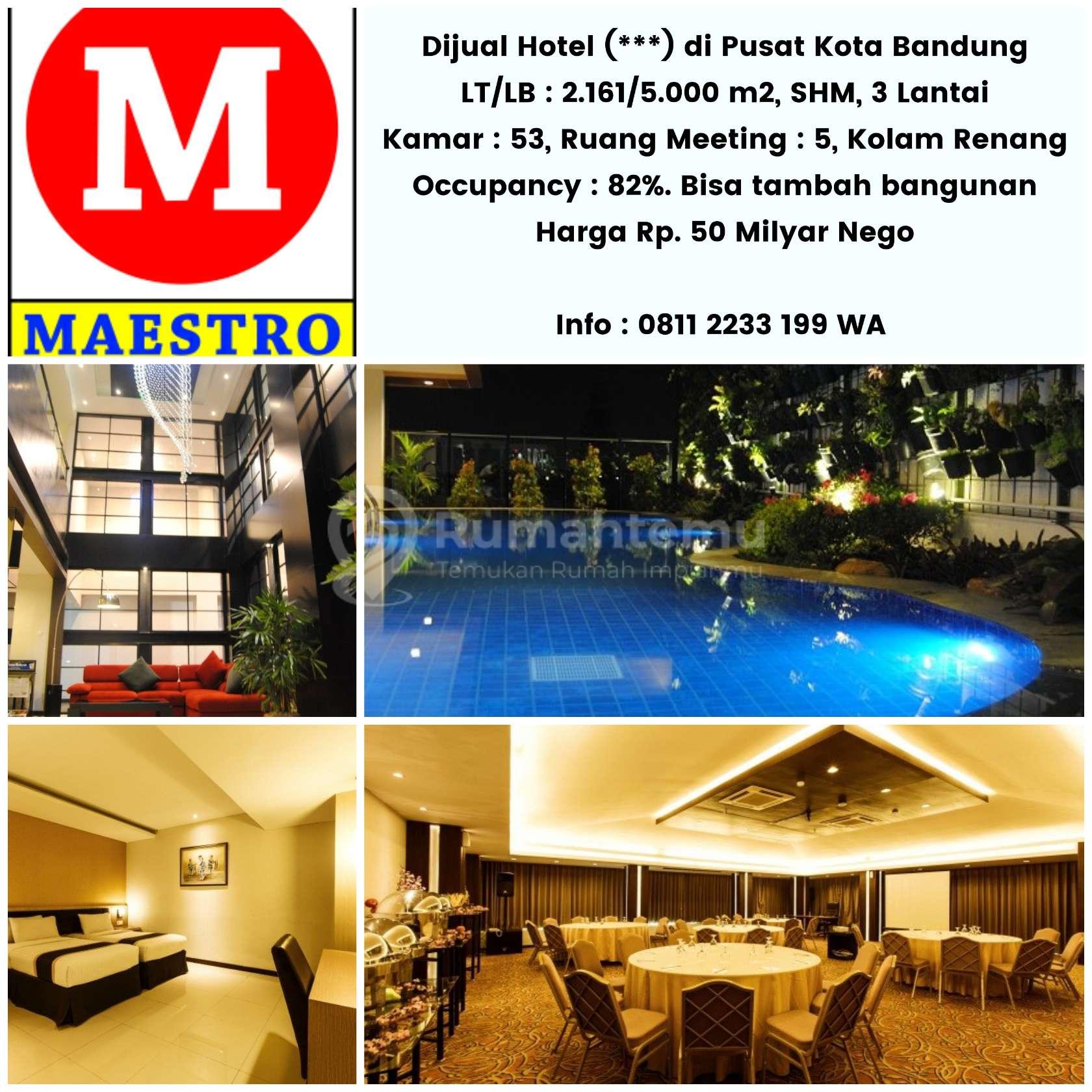 Dijual Hotel *** di Pusat Kota Bandung