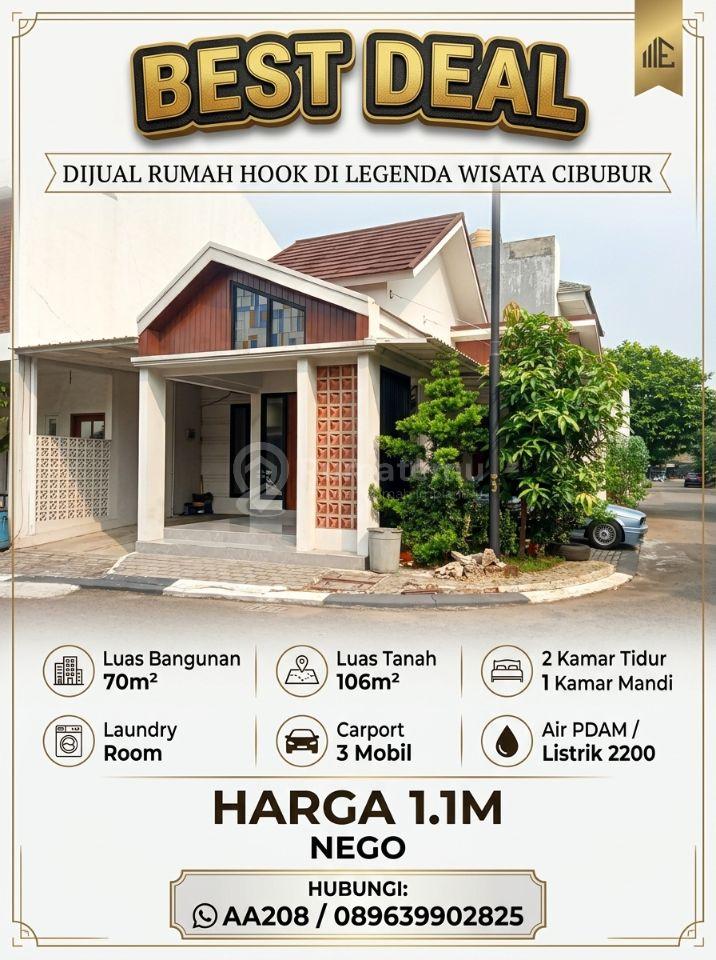Dijual Rumah Hook di Legenda Wisata Cibubur