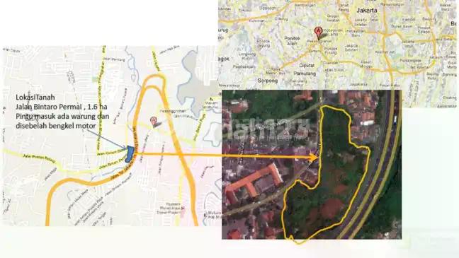Pesanggrahan Bintaro[tanah]: Harga Njop, Hadap 3 Jalan- Strategis