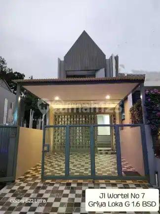 Rumah 2 Lantai Hadap Timur Laut Siap Huni bisa KPR Griyaloka BSD