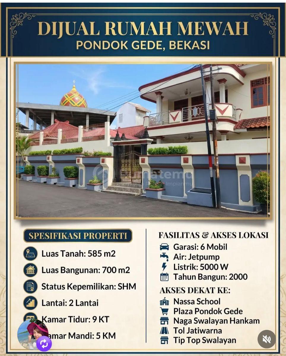 Rumah Hook Mewah Jati Rahayu, Pondok Gede Bekasi