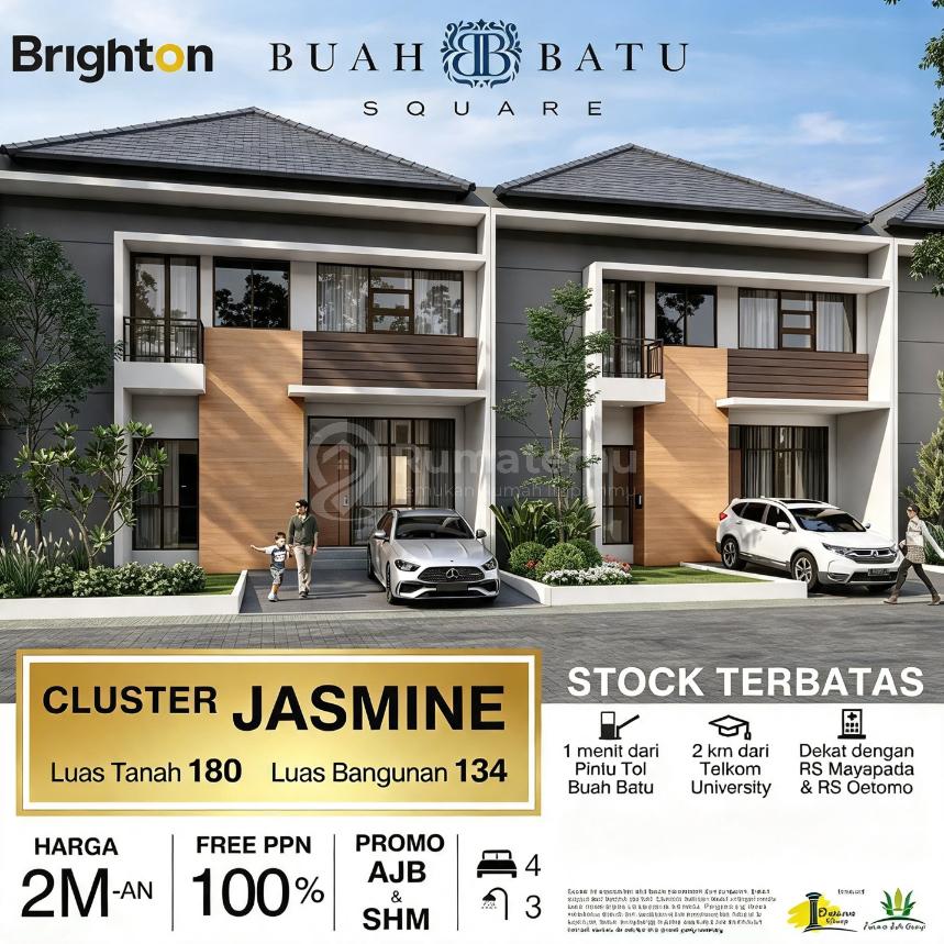Dijual Rumah Baru 4 BR di Buah Batu Square Hanya 1 Menit dari Tol Buahbatu
