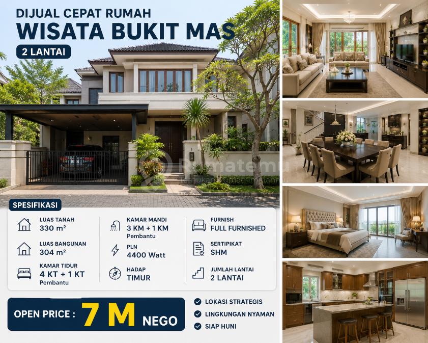 Wisata Bukit Mas Full Furnished Shm Bagus Luas 330m2