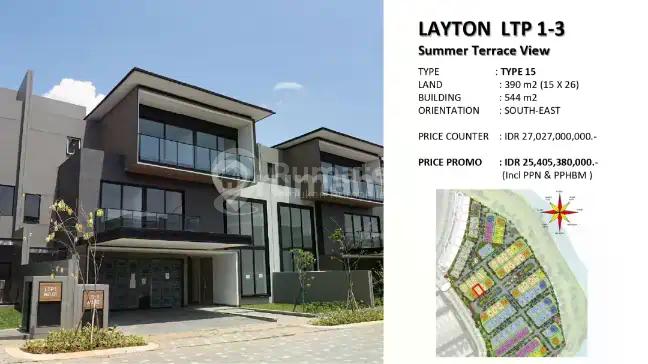 Rumah 3 Lantai Type 15 di Layton Nava Park Type 15 Bsd City Luas Tanah 390M2 Luas Bangunan 544M2 " Promo Harga Rp. 25,4 Miliar"