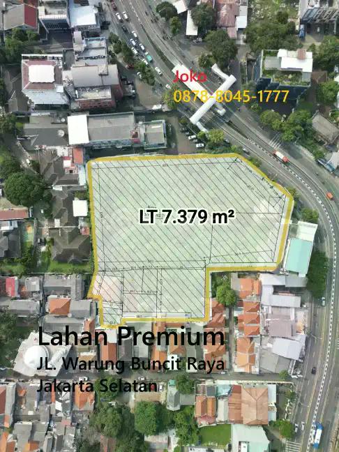 For Sale:  Lahan Premium Komersial BAWAH NJOP Jl. Warung Buncit, Jakarta Selatan