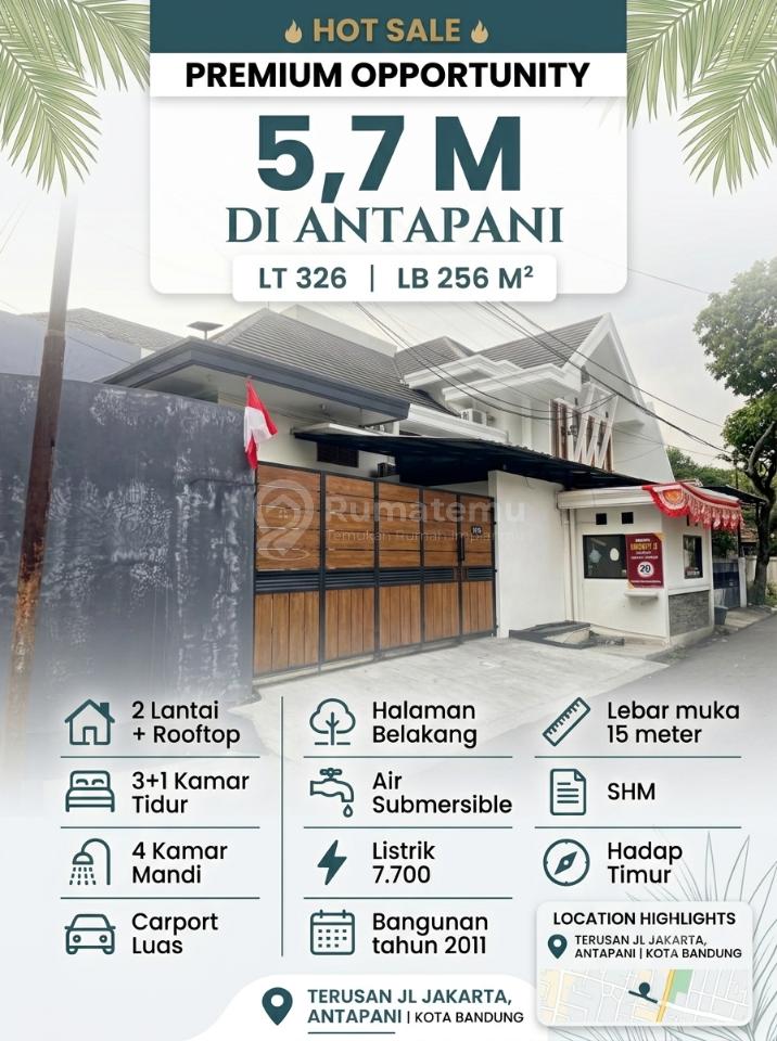 Rumah Luas Terusan Jakarta Antapani Dekat Kiaracondong Bandung