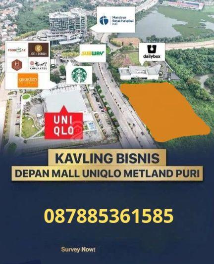 Dijual Kavling Komersial di Metland Cyber Puri Jln. Metland, Karang Tengah, Tangerang