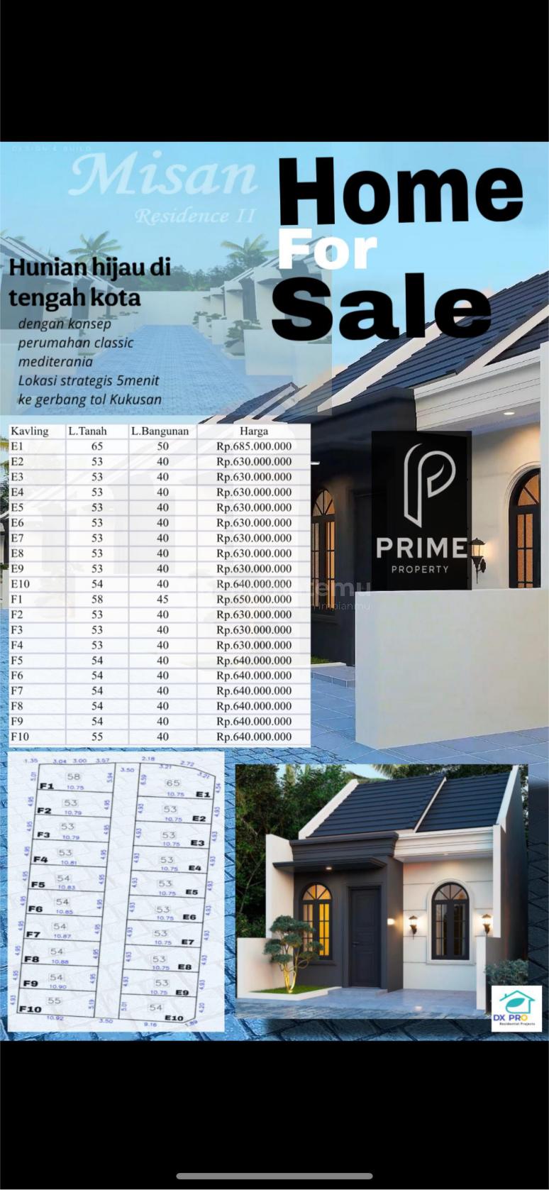 Rumah Cluster Minimalis Murah Tanah Baru Kukusan Depok