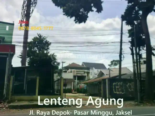 Di Jual:  Tanah Komersial Pinggir Jalan Raya Jl. Pasar MInggu-Depok, Lenteng Agung, Jakarta Selatan