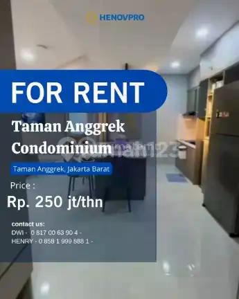 For Rent Best Unit 3+1BR Full Furnish Renov High Fl Taman Anggrek