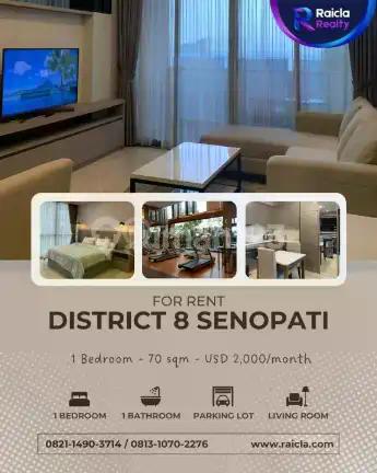 Luxury Living: Disewakan 1Br District 8 Senopati Fully Furnished