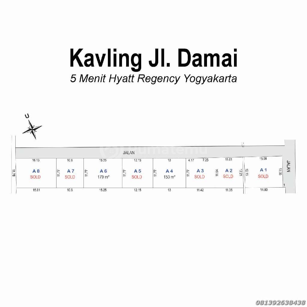 Tanah Murah Jogja Jl. Palagan Km 8 Jl. Damai Dekat Hotel Hyatt Sleman