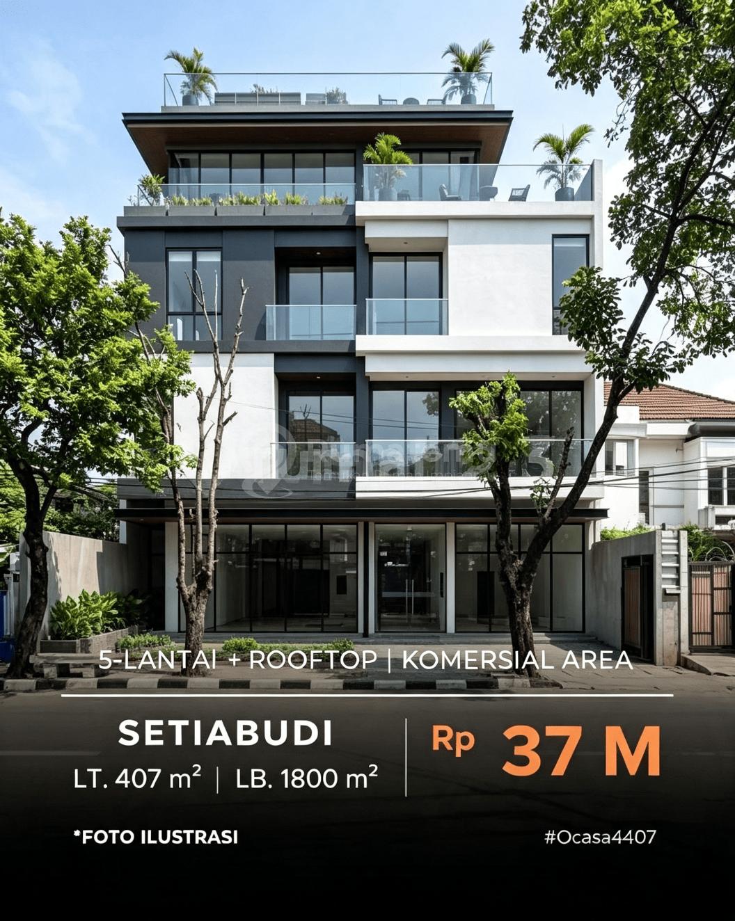 Di Setiabudi Jakarta Selatan Luas1800m2 5 Lantai Brand New Commercial Building