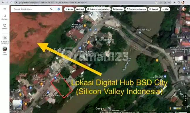 Tanah sangat Strategis depan Silicon Valley indonesia BSD