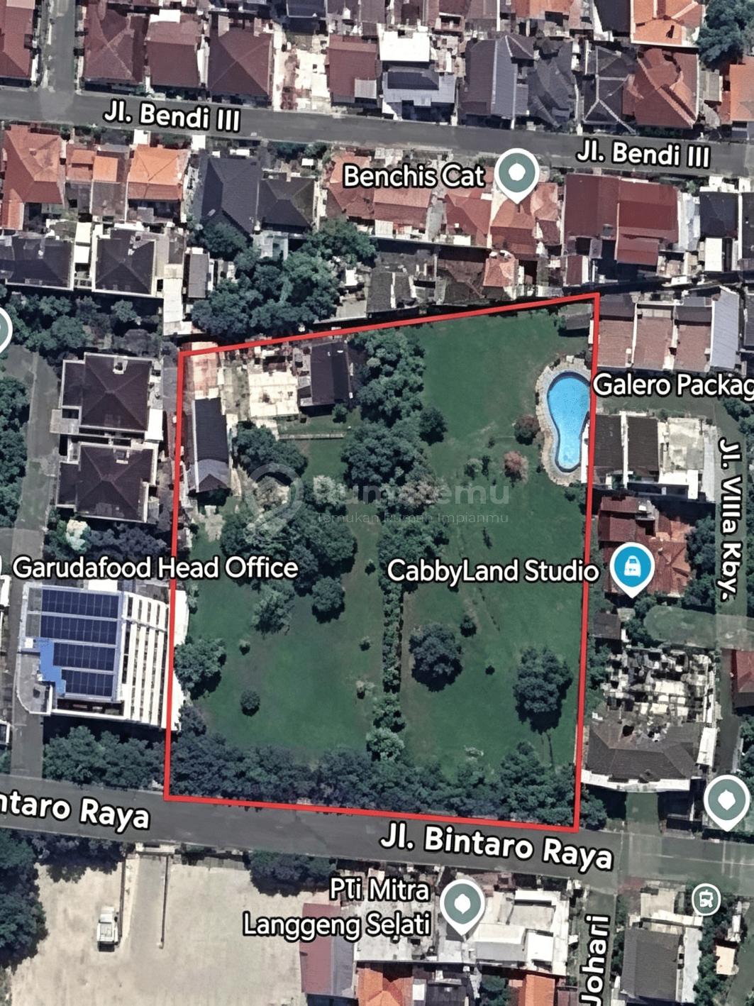 Dijual Tanah 9.850 m2 di Bintaro Raya, Kebayoran Lama, Jakarta Selatan