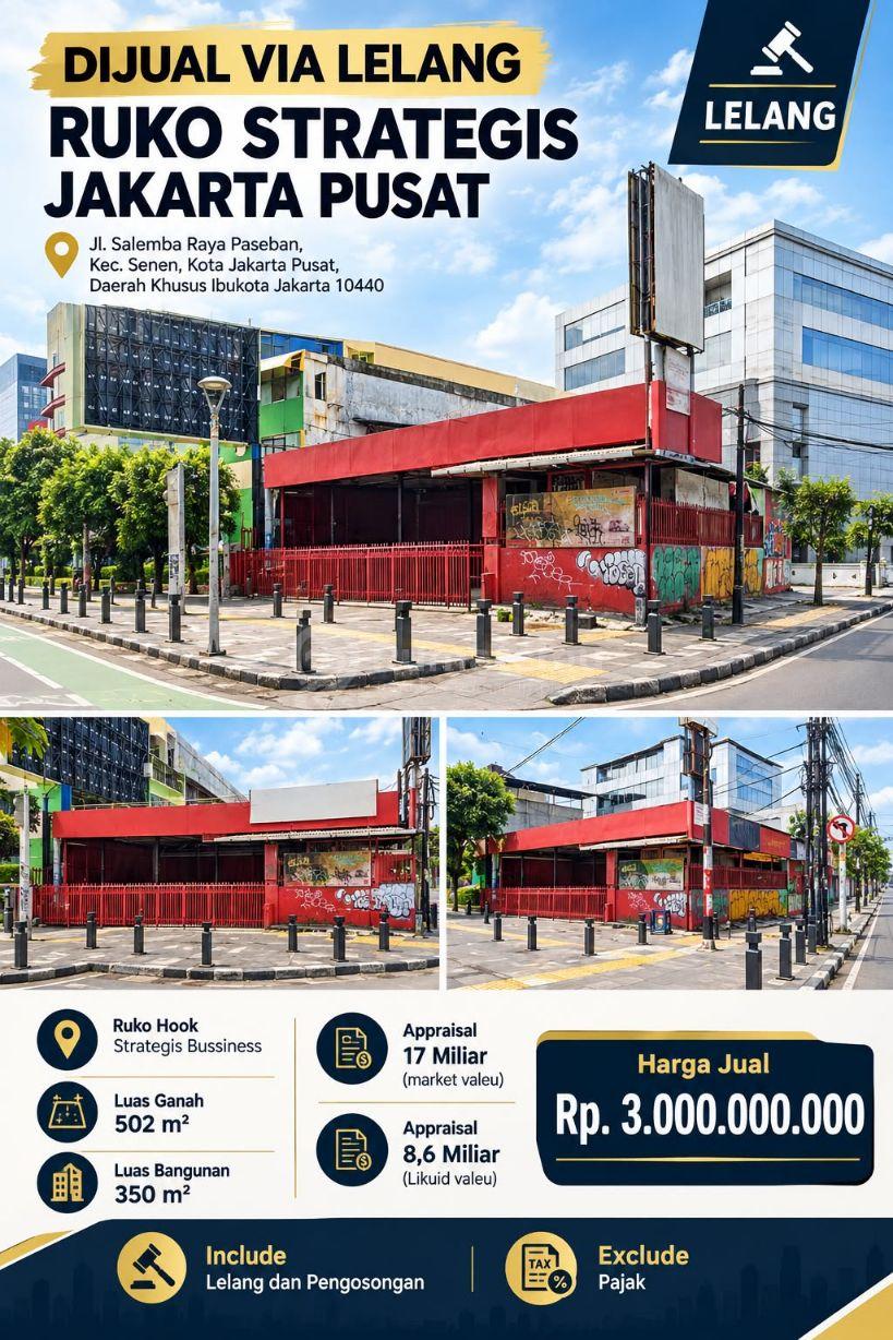 Ruko murah jl salemba raya paseban jakarta pusat