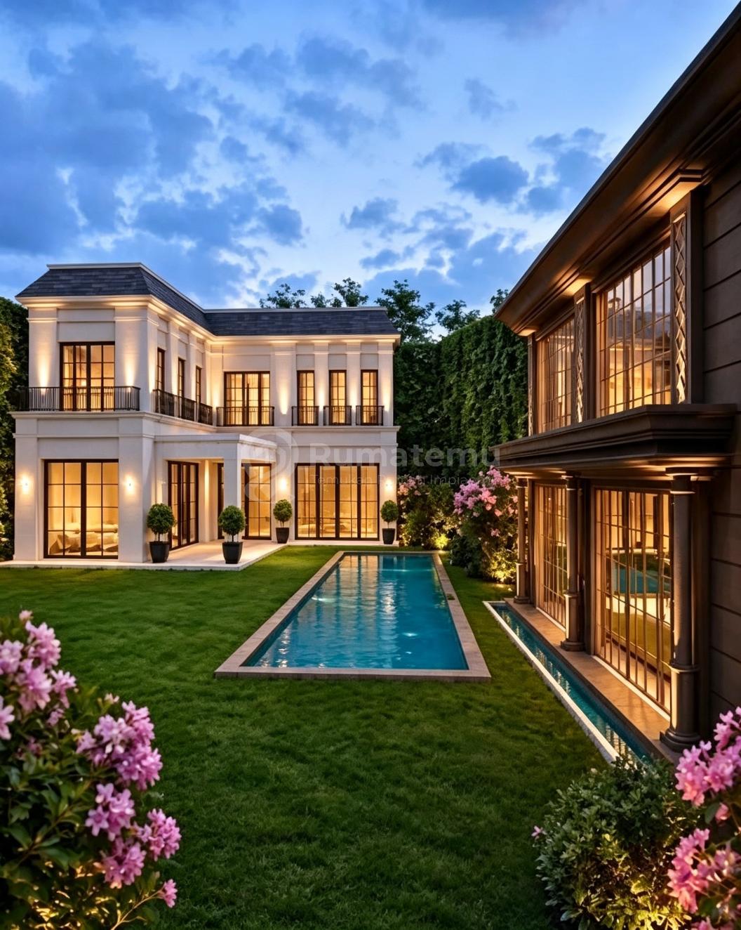 Rumah Brand New Mewah Classic Home + Swimming Pool di Premium Area Menteng