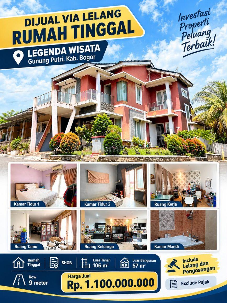Rumah murah legenda wisata kab bogor