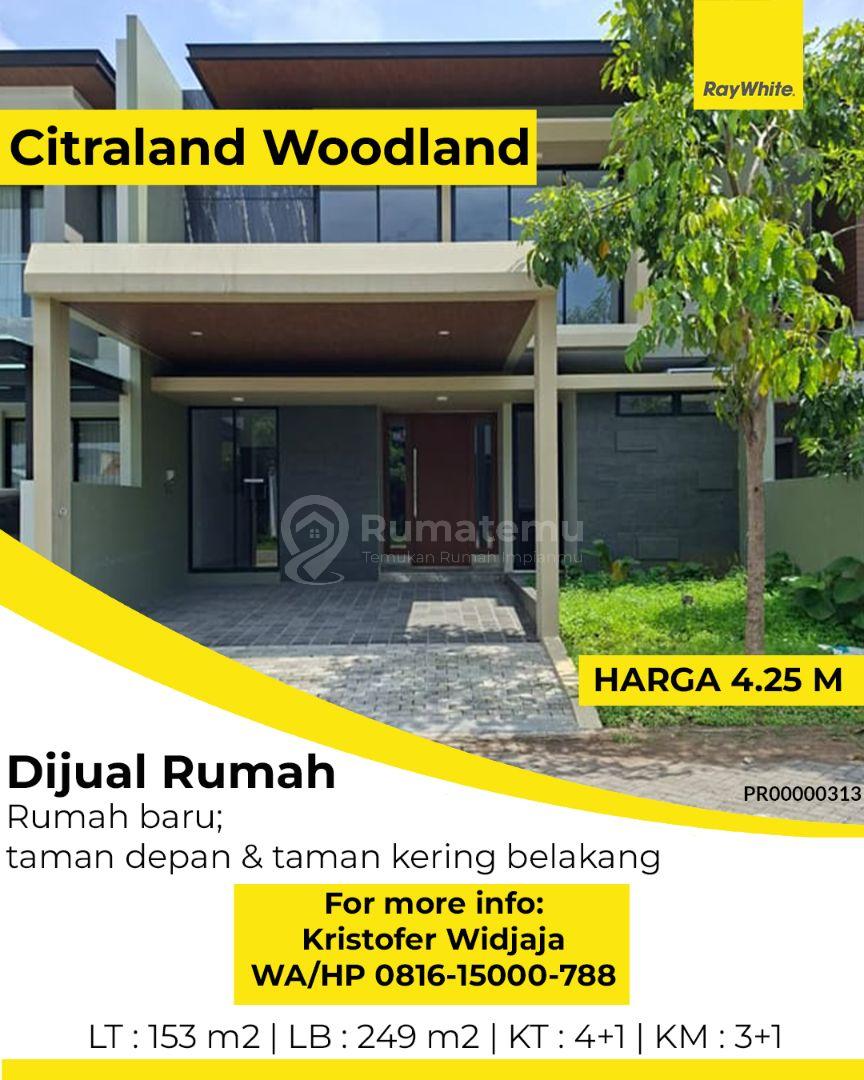 Dijual Rumah Baru 2 Lantai Woodland Citraland Surabaya Barat SHGB Murni