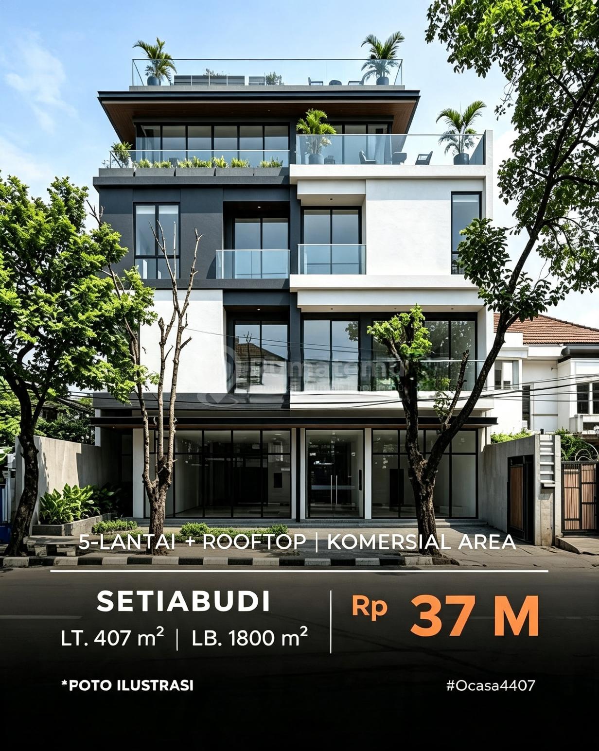 Di Setiabudi Jakarta Selatan Luas1800m2 5 Lantai Brand New Commercial Building