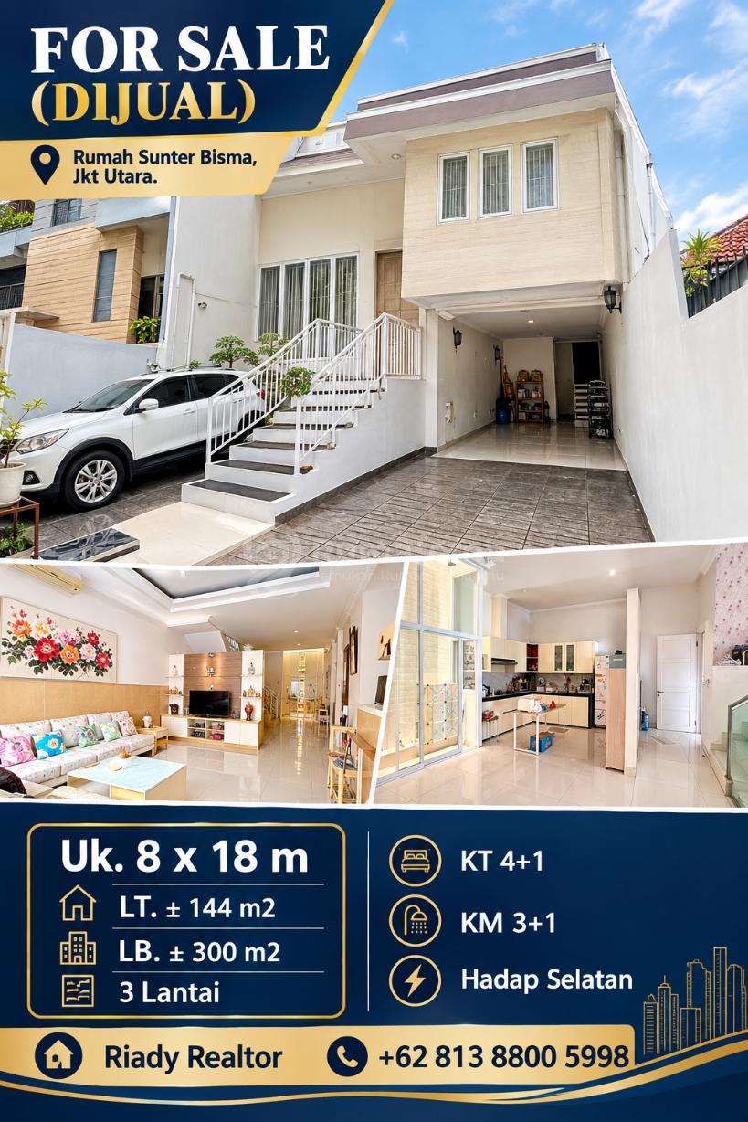Rumah Komplek di Sunter Bisma, Jkt Utara.