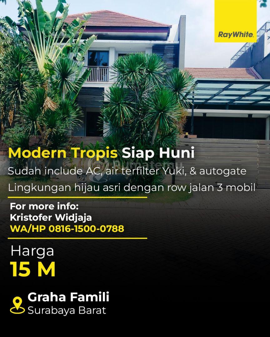 Dijual Rumah Mewah Graha Family Surabaya LT 450m2 Autogate & Water Treatment