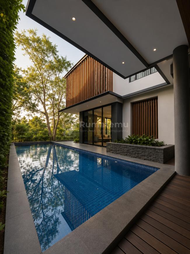 Rumah Baru posisi hoek Dalam Town House ada kolam renang sudah SHM bisa KPR semua Bank Kemang Jakarta Selatan