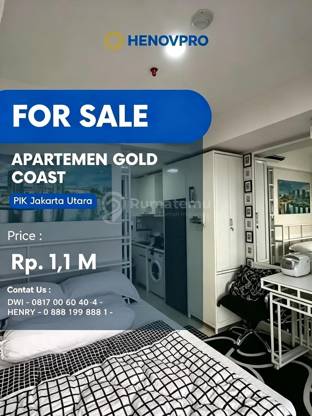 Dijual Gold Coast STUDIO Full Furnish Mid FL Best Sea View
