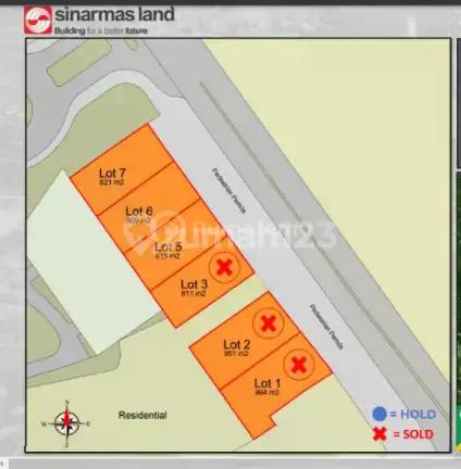 Kavling Komersial Delatinos Bsd City Tangsel, Pinggir Jalan Raya, Strategis Harga 20 Juta Permeter