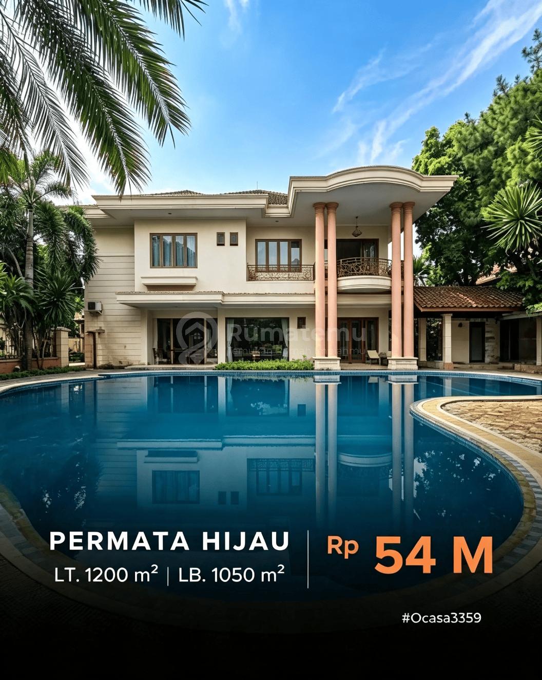 Dijual Rumah Luas 1200M2 di Permata Hijau Belakang Itc + Swimming Pool