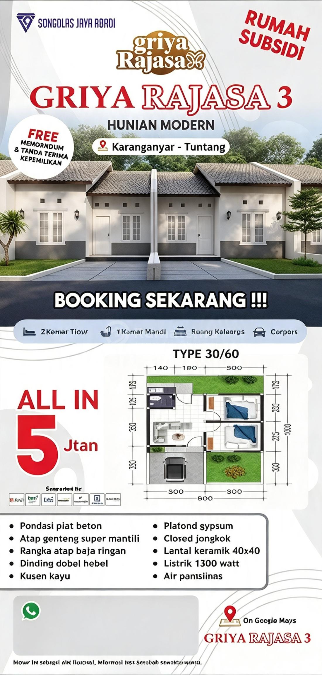 Dijual Perumahan Subsidi Griya Rajasa 3 Tuntang Salatiga Semarang By Prabowo Siswanto Property