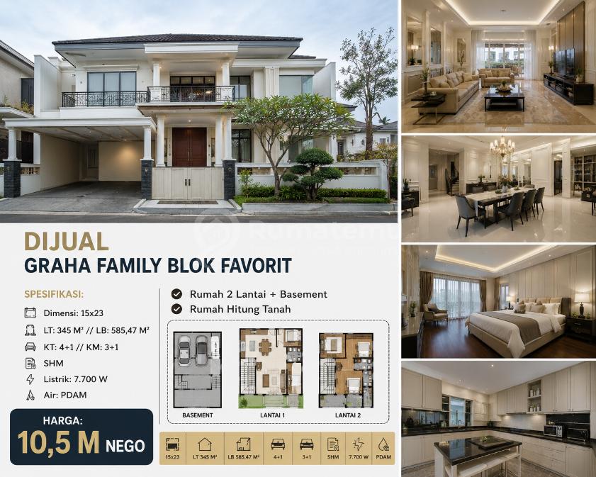 Rumah Graha Famili Murah Surabaya Shm Luas 15x23