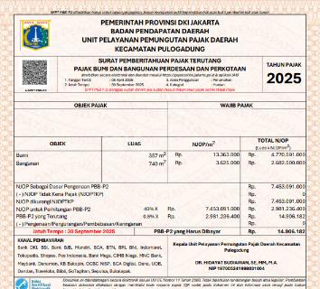 Jual rumah dibawah NJOP di Pulomas, Kayu Putih, Pulogadung, Jakarta Timur 
