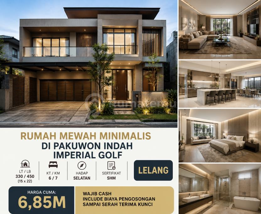 Rumah Pakuwon Indah Imperial Golf Lelang Pasti Menang