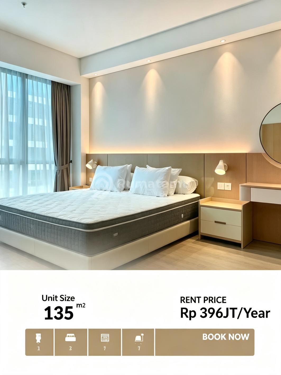 Sewa Unit 3Br di Setiabudi Sky Garden, Luas, Nyaman, & Strategis