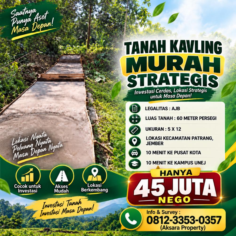 TANAH KAVLING. GEBANG JEMBER