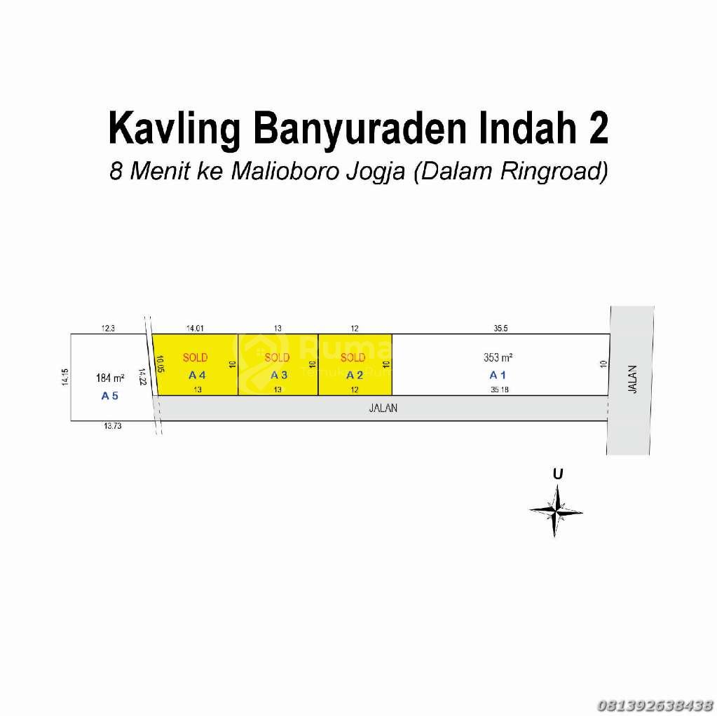 Tanah SHM Jogja Dalam Ringroad Dekat Kampus UMY Cocok Kos