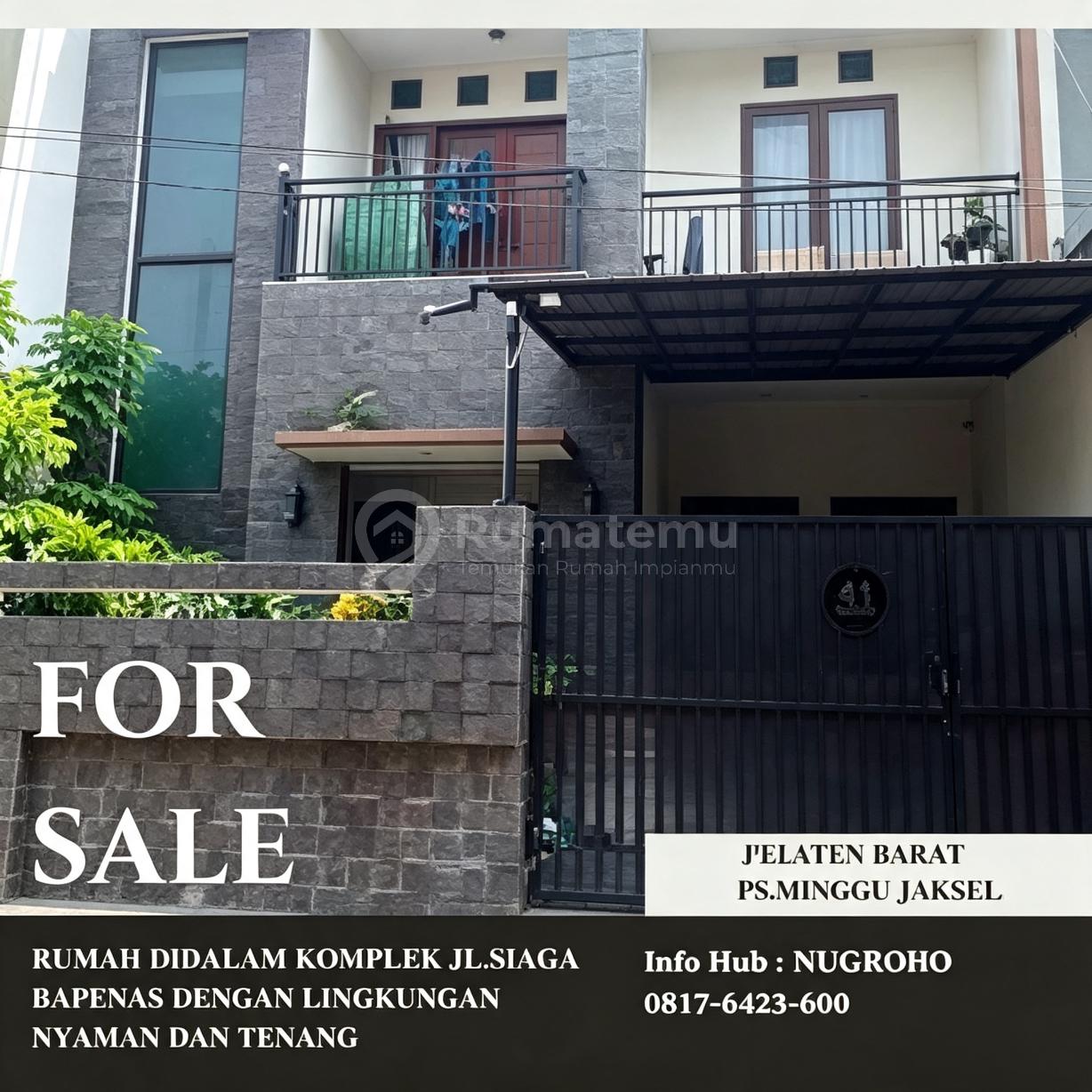 Dijual Rumah Di Dalam Komplek Jl. Siaga Bapenas Dengan Lingkungan Nyaman Dan Tenang Pejaten Barat Ps.Minggu Jaksel