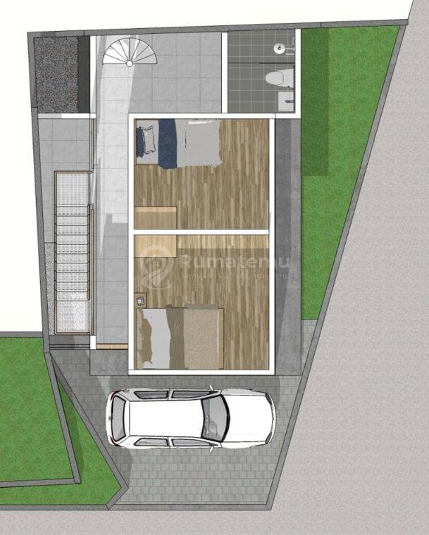 Tanah luas 120 m² bonus bangunan rumah di jalan Veteran  Tanah Kusir  