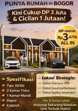 umah Subsidi Bogor Dekat Ipb Promo DP 3 Juta Cicilan 1 Jutaan Flat