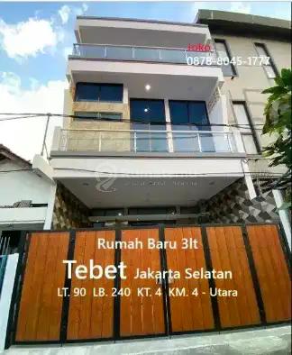 For Sale:  Rumah Baru dan semi furnished Mewah 3 Lt dekat Tebet Eco Park Jl. Tebet Timur, Jakarta Selatan