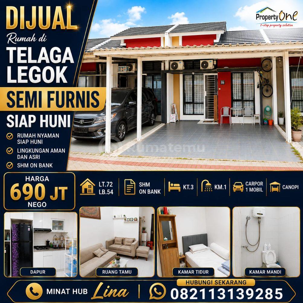 DIJUAL RUMAH HARGA DIBAWAH 1 M DITELAGA LEGOK FULL FURNIS DEKAT DENGAN BSD