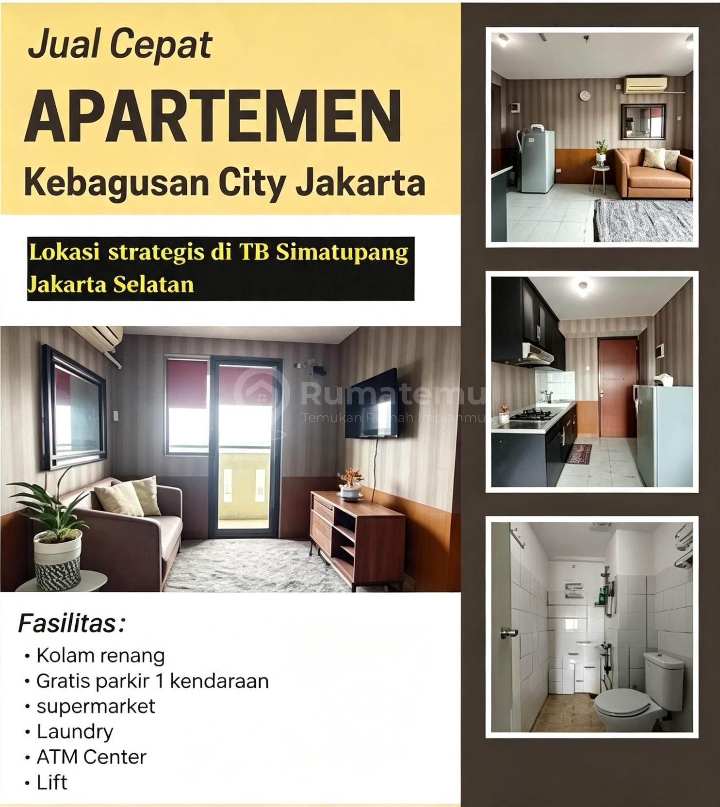 Dijual Apartemen Kebagusan City Tower A Balkon Furnish Bersih Dan Nyaman di Kebagusan City Jaksel