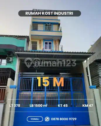 Dijual Cepat Rumah Kost 45 Kamar di Jln Industri