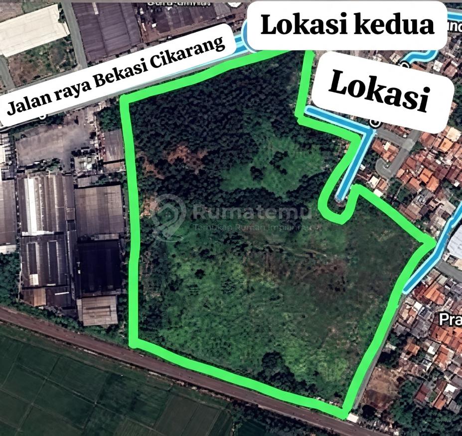 Lahan di jln raya Bekasi Cikarang tembusan jalur rengas bandung Luas lahan 4,5h -+