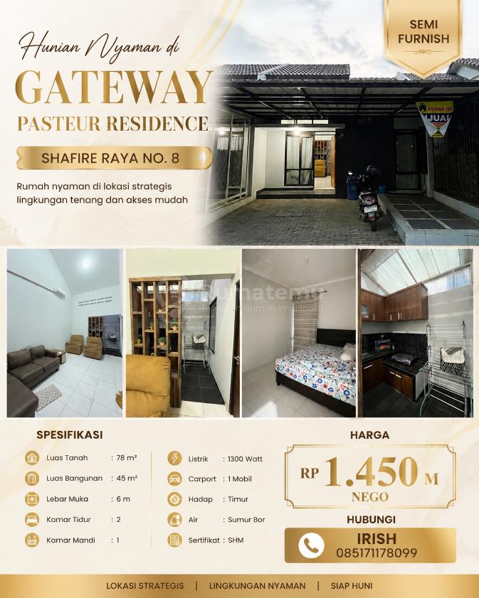 Hunian Strategis Gateway Pasteur Bandung, Siap Huni di Kawasan Favorit Kota