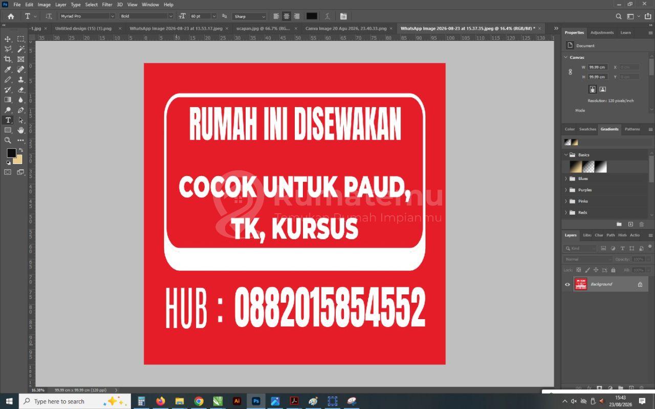 Rumah baru disewakan 